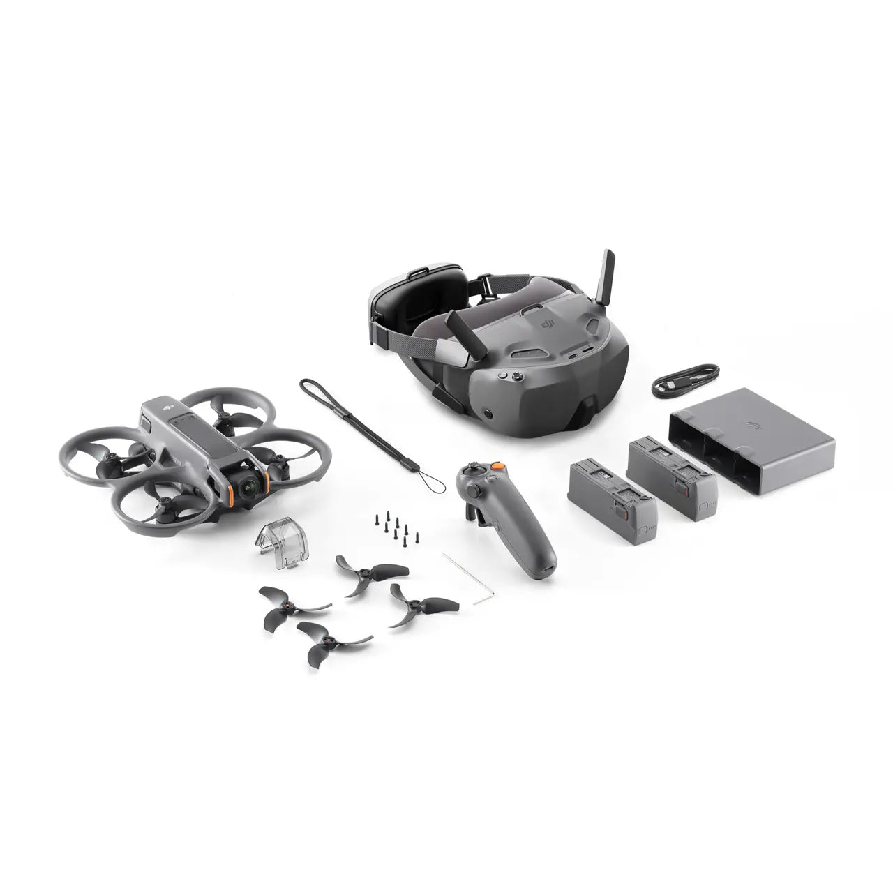 DJI Avata 2 FPV Drone Fly Smart Combo (Three Batteries + Goggles)