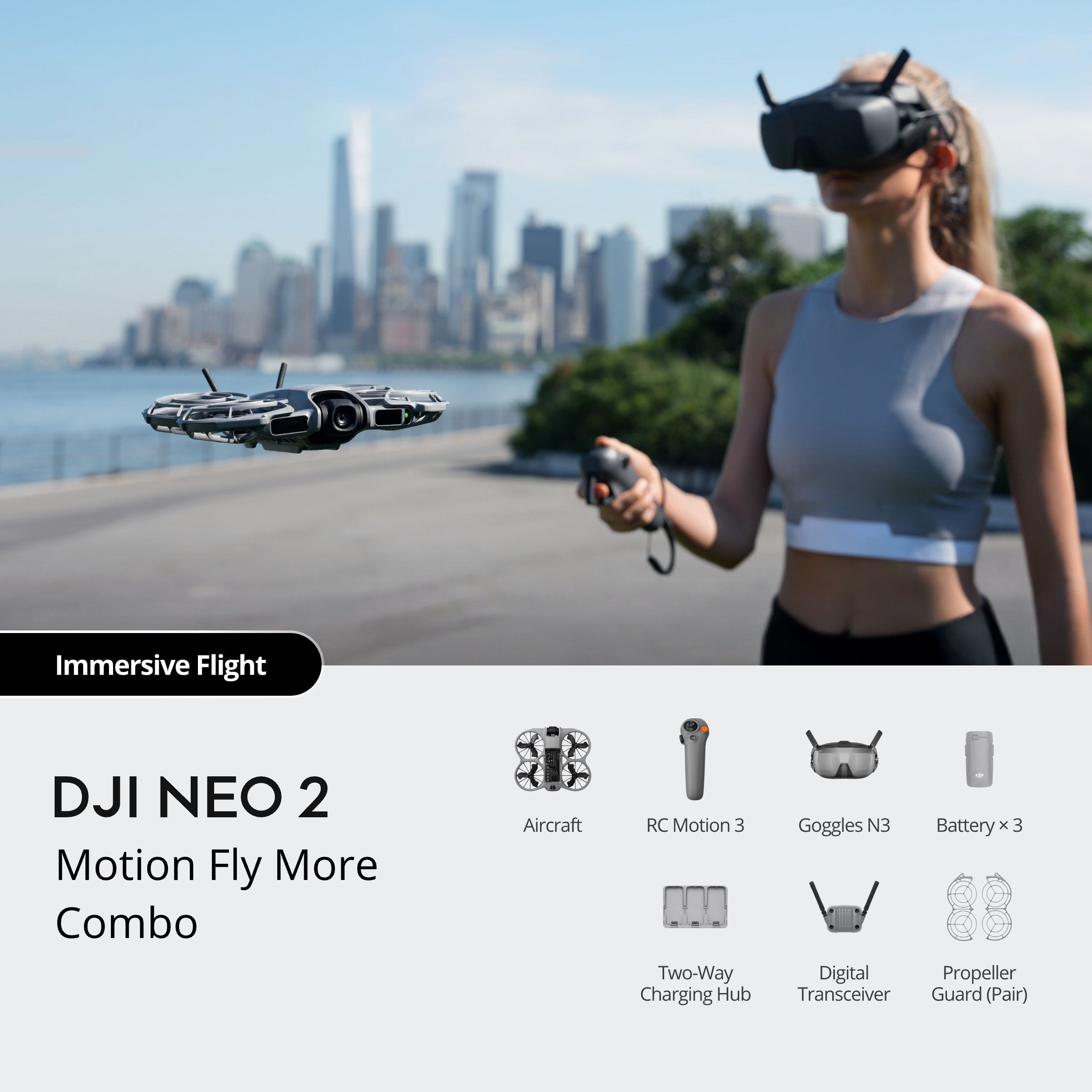 DJI Neo 2 FPV Drone Fly More Combo (Three Batteries + Goggles)